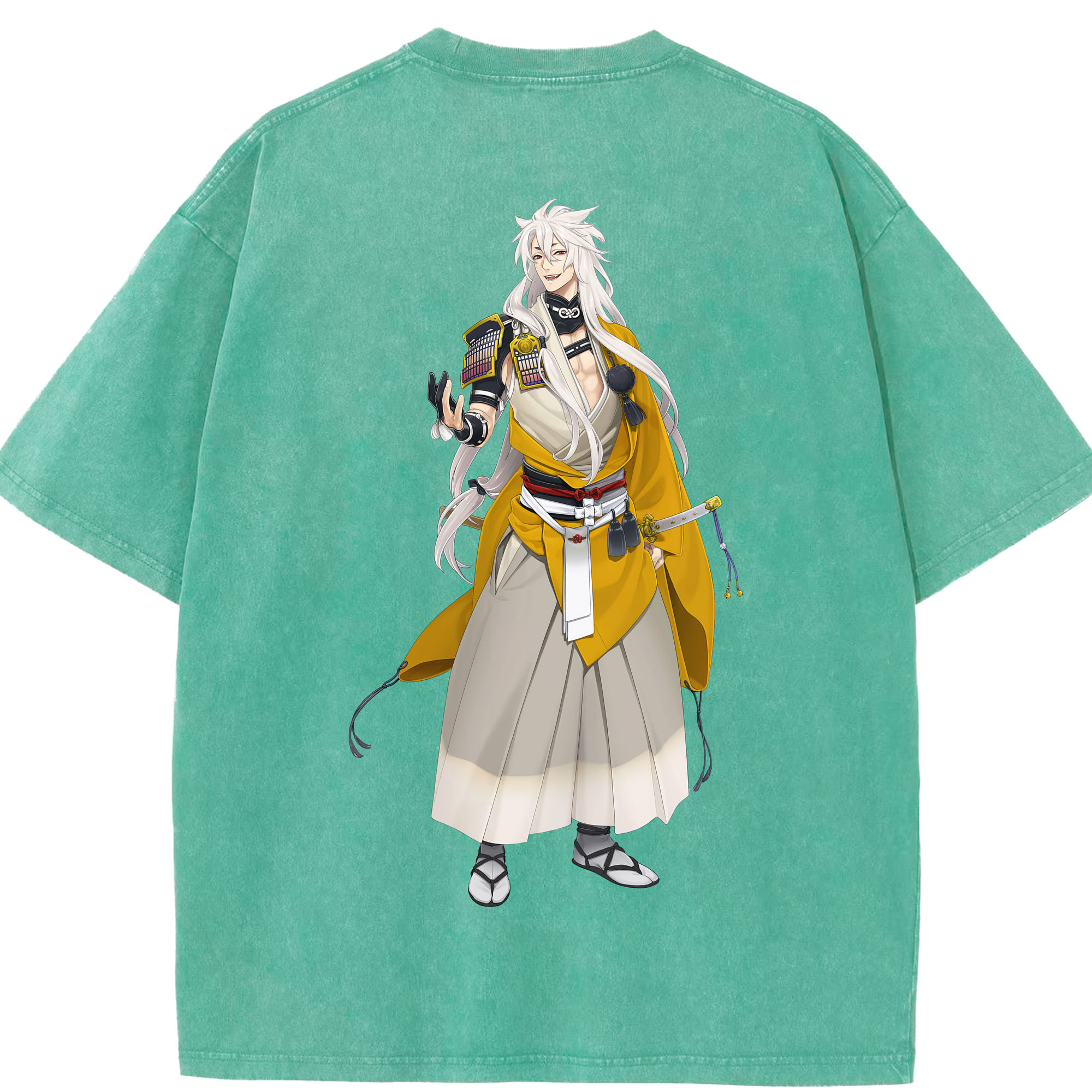 （画像用） 刀剣乱舞 Touken Ranbu 綿100% ヴィンテージ風 半袖Tシャツ（背面プリント）